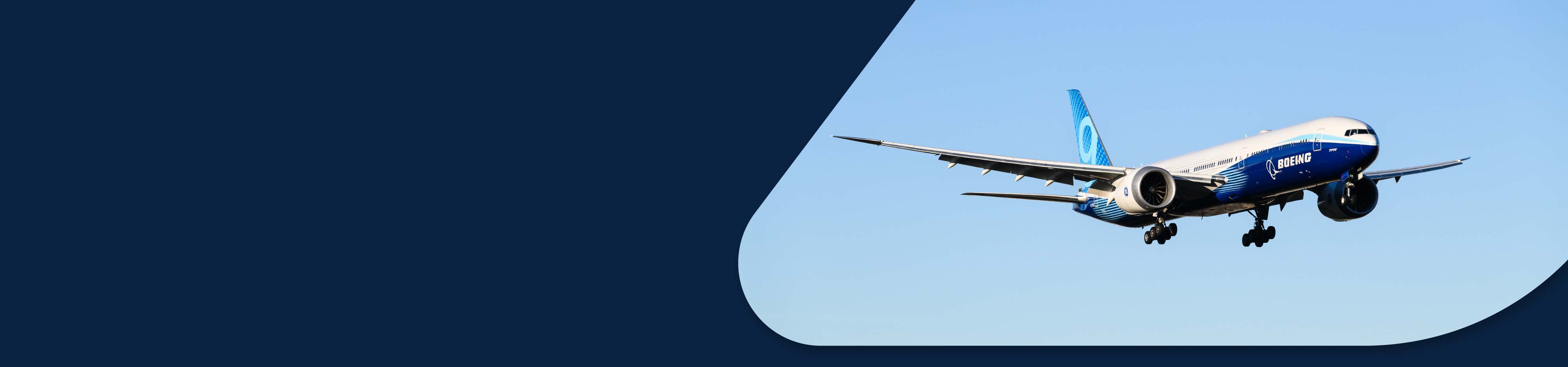Boeing aircraft flying in the air