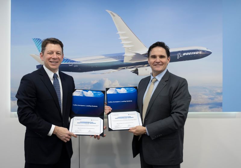 Boeing and Collins Aerospace at signing agreement at MRO Americas 2024