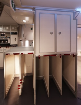 787 galley cart stowage additional full and half carts